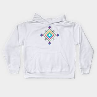 Abstract indigenous geometric symbol Kids Hoodie